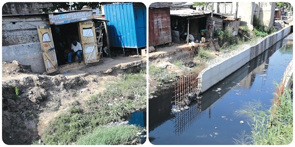 An uncompleted drainage in Accra